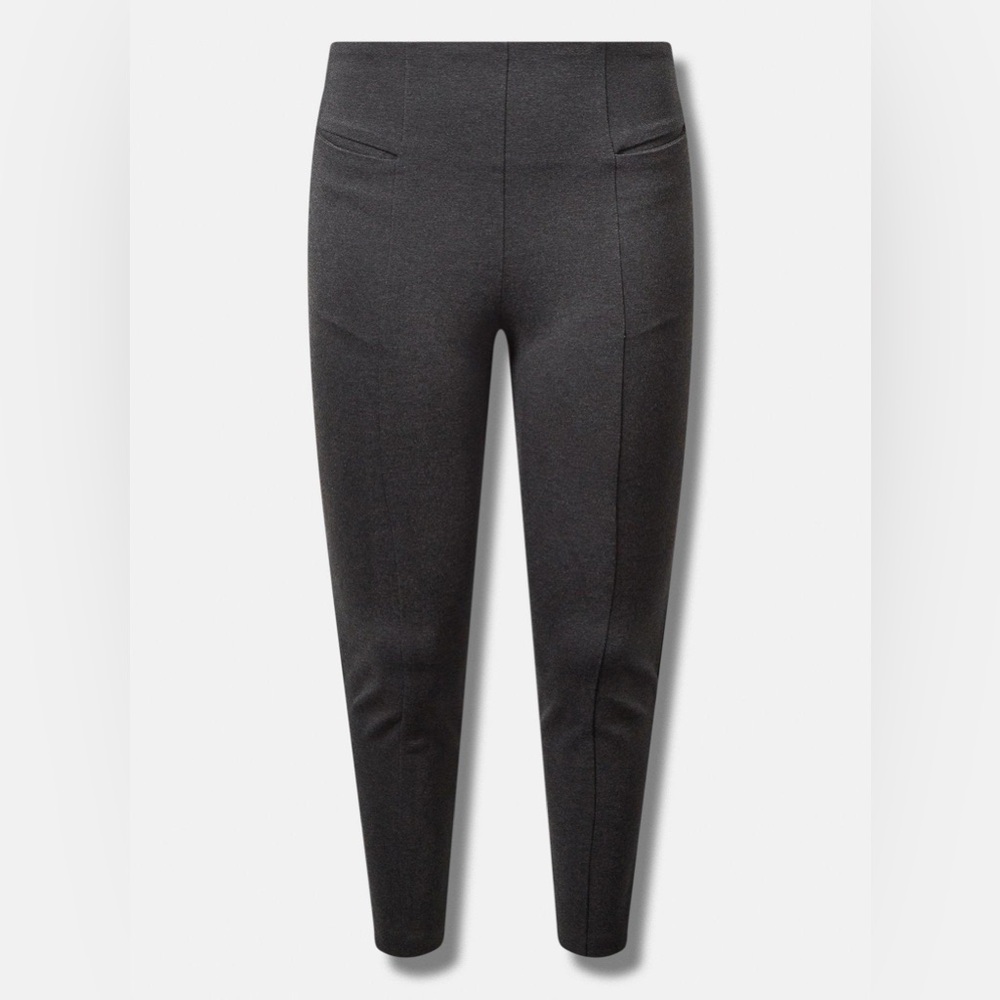 Torrid Pull On Pencil Skinny Studio Luxe Ponte Pant Charcoal